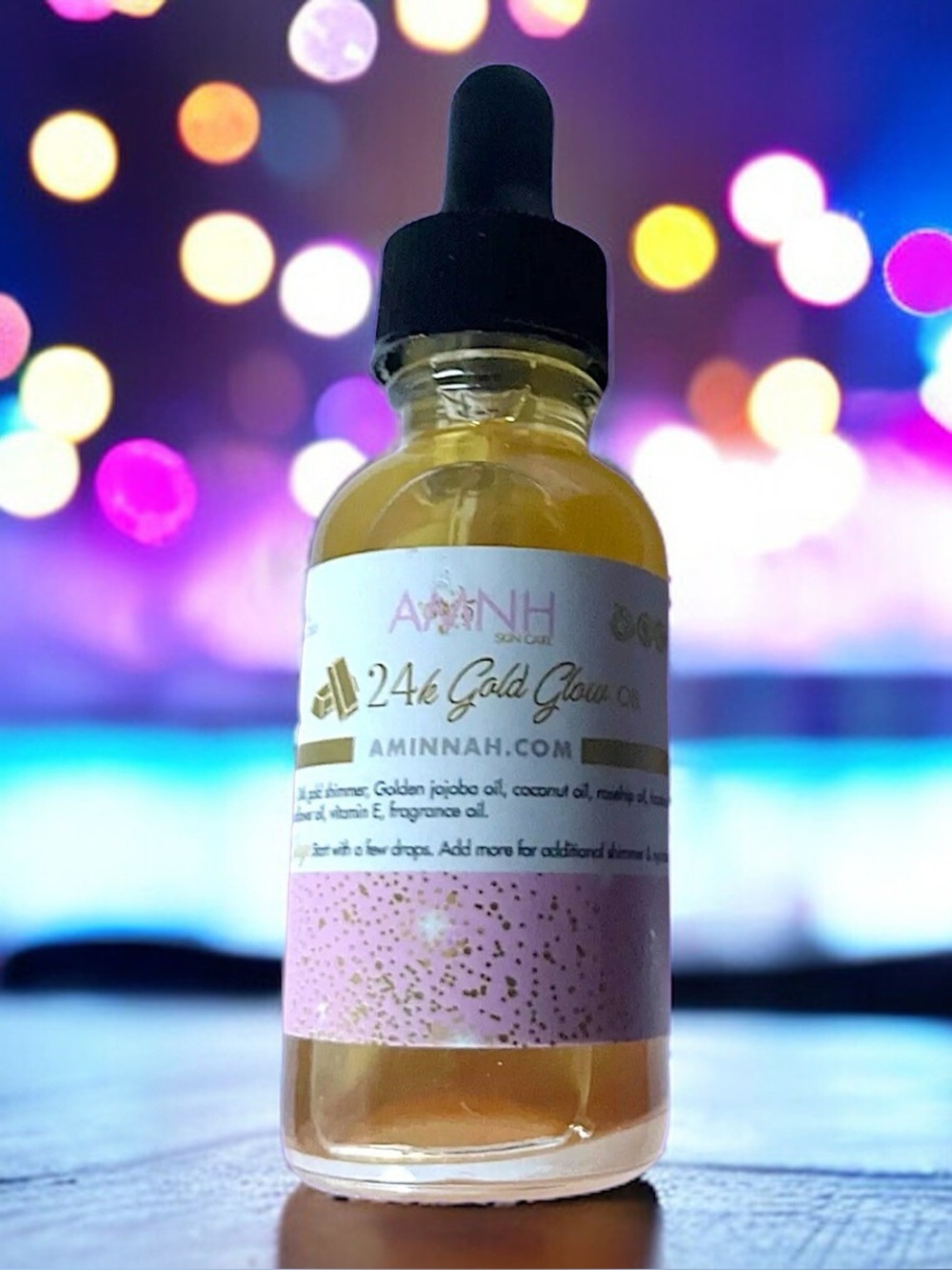 NWT AMINNAH 24k Gold Glow Body Oil - Picture 5 of 6